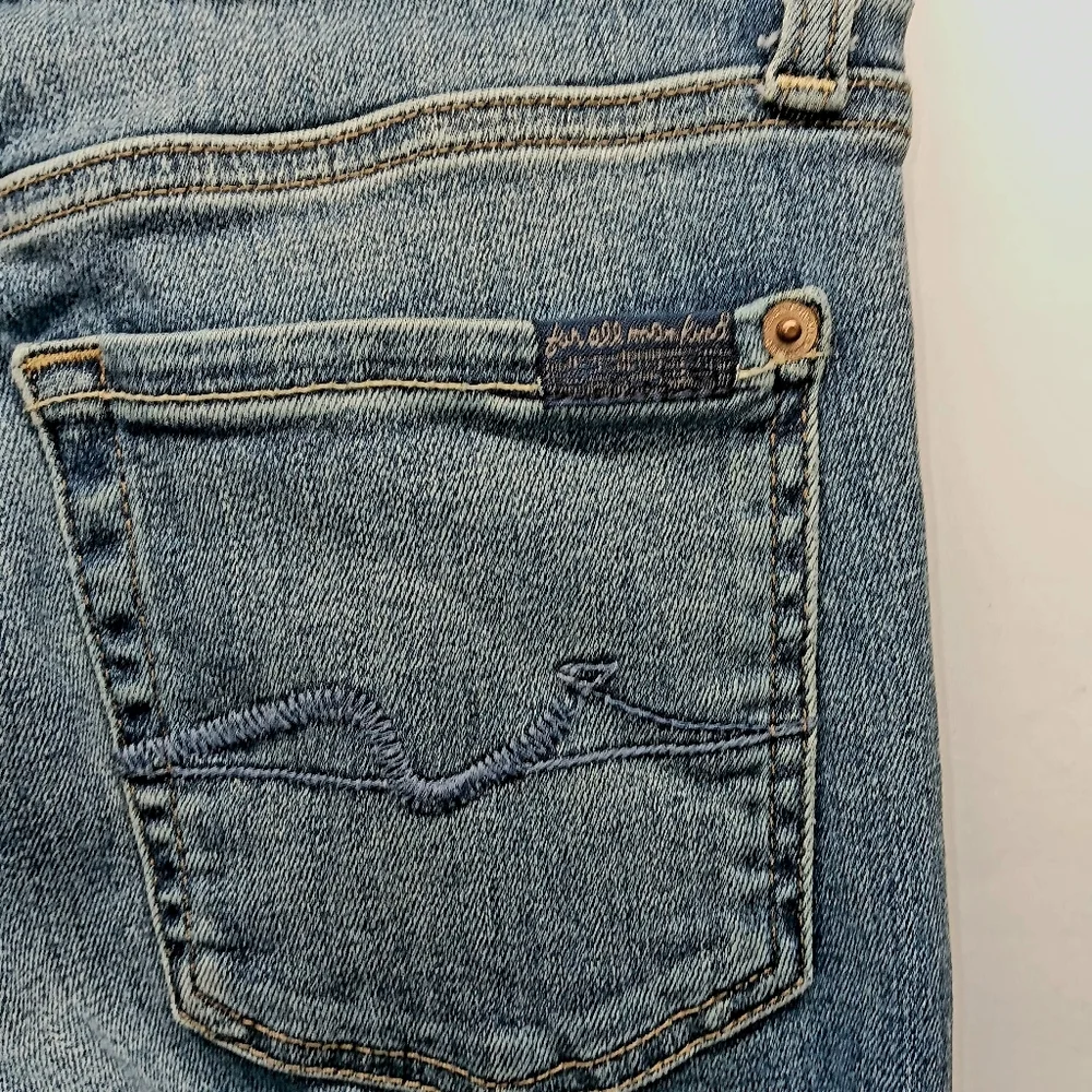 7 For All Mankind Ladies 24 Kimmie Straight Leg Designer Blue Denim Jeans, USA - Picture 7 of 12